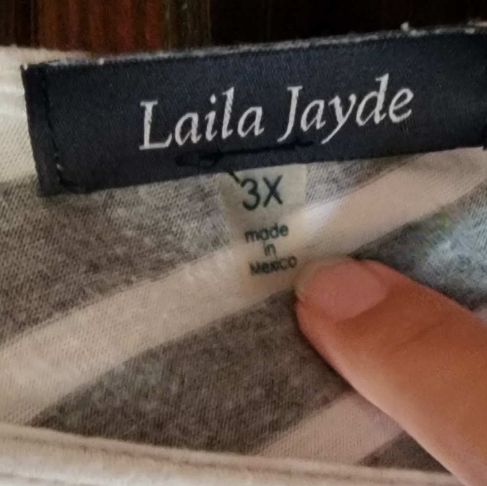 LAILA JAYDE Naila V Neck Knit Top 3X EUC - Picture 4 of 6